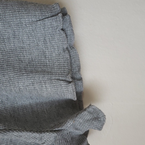 Plush Apparel Gray Ribbed Pajama Short Set Multiple Sizes NWT - Picture 3 of 4